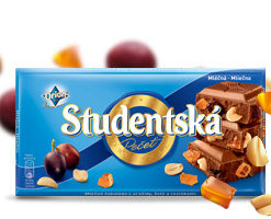 Orion - studentská pečet - melkchocolade met pinda's, rozijnen en stukjes fruit