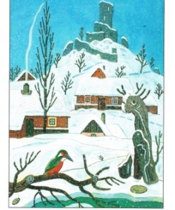 Josef Lada -  kerstkaart - IJsvogeltje (1955)