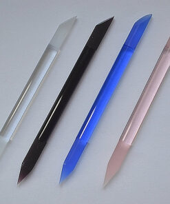 Glazen bokkepootje in zacht hoesje - kort - 9 cm