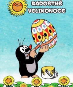 Krtek -  paaskaart - Krtek schildert paaseieren