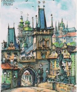 Praag: Karelsbrug - zijde Mala Strana met de brugtoren