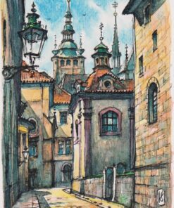 Praag: Jiřská-straat bij de Praagse Burcht