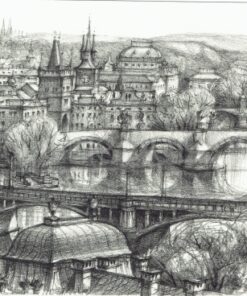 Praag: Praagse bruggen over de rivier de Vltava