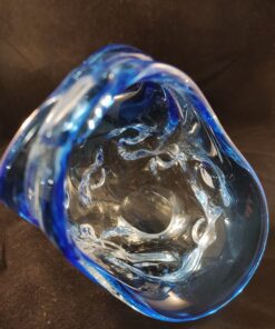 Alternative view of Blauw glazen mandje