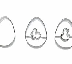 Uitsteekvorm Eierschaal met haasje en kuikentje - 3 stuks