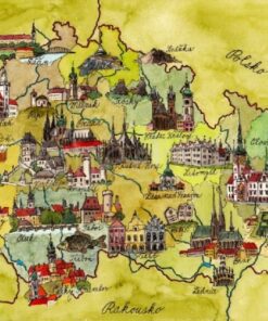 Tsjechië: kaart met monumenten van Tsjechië